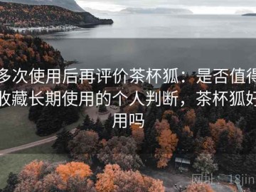 多次使用后再评价茶杯狐：是否值得收藏长期使用的个人判断，茶杯狐好用吗