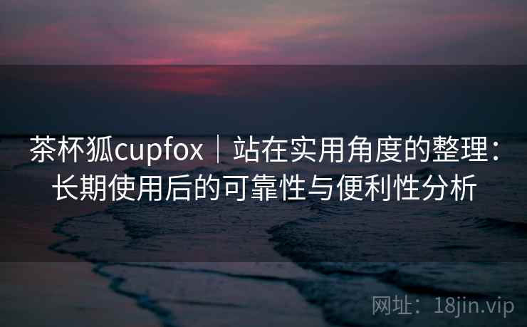 茶杯狐cupfox｜站在实用角度的整理：长期使用后的可靠性与便利性分析