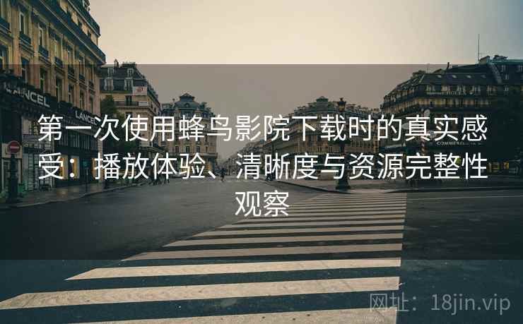 第一次使用蜂鸟影院下载时的真实感受：播放体验、清晰度与资源完整性观察